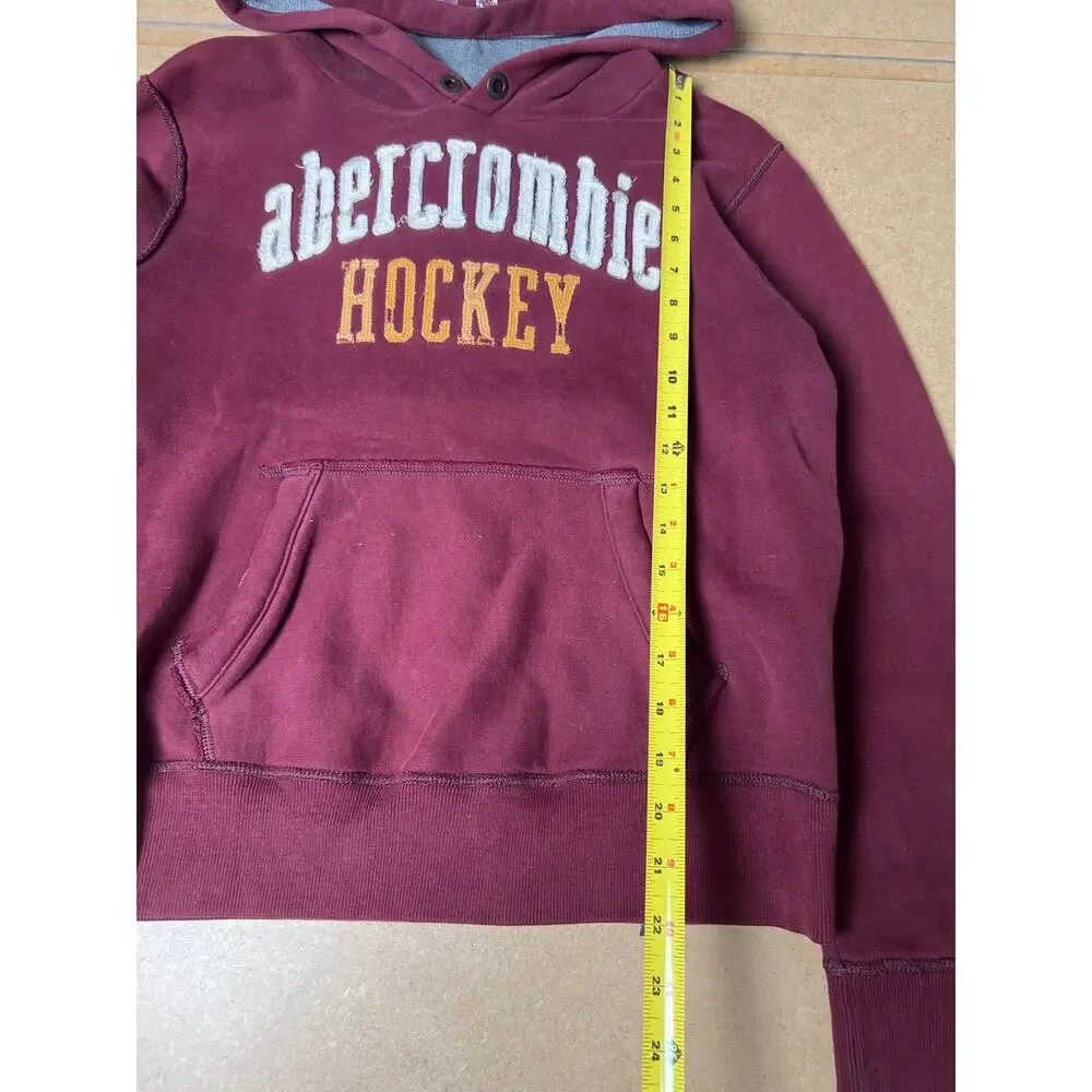 Abercrombie & Fitch Hoodie Distressed Thrashed Grunge Y2K Heavyweight Large